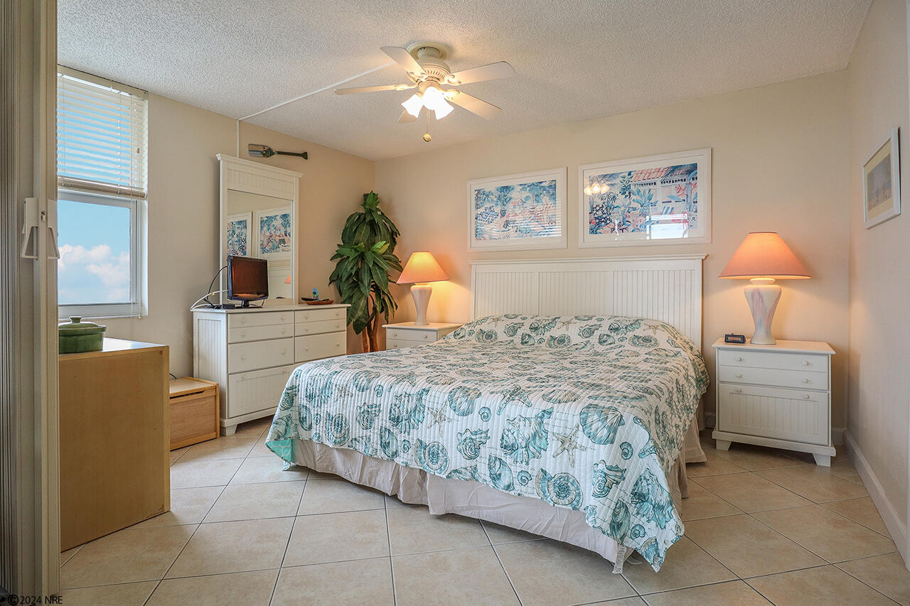 Bedroom has a King sized Bed