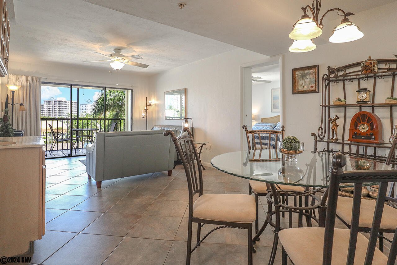 Open floor plan means all rooms in the condo have a view of the pool and canal waters