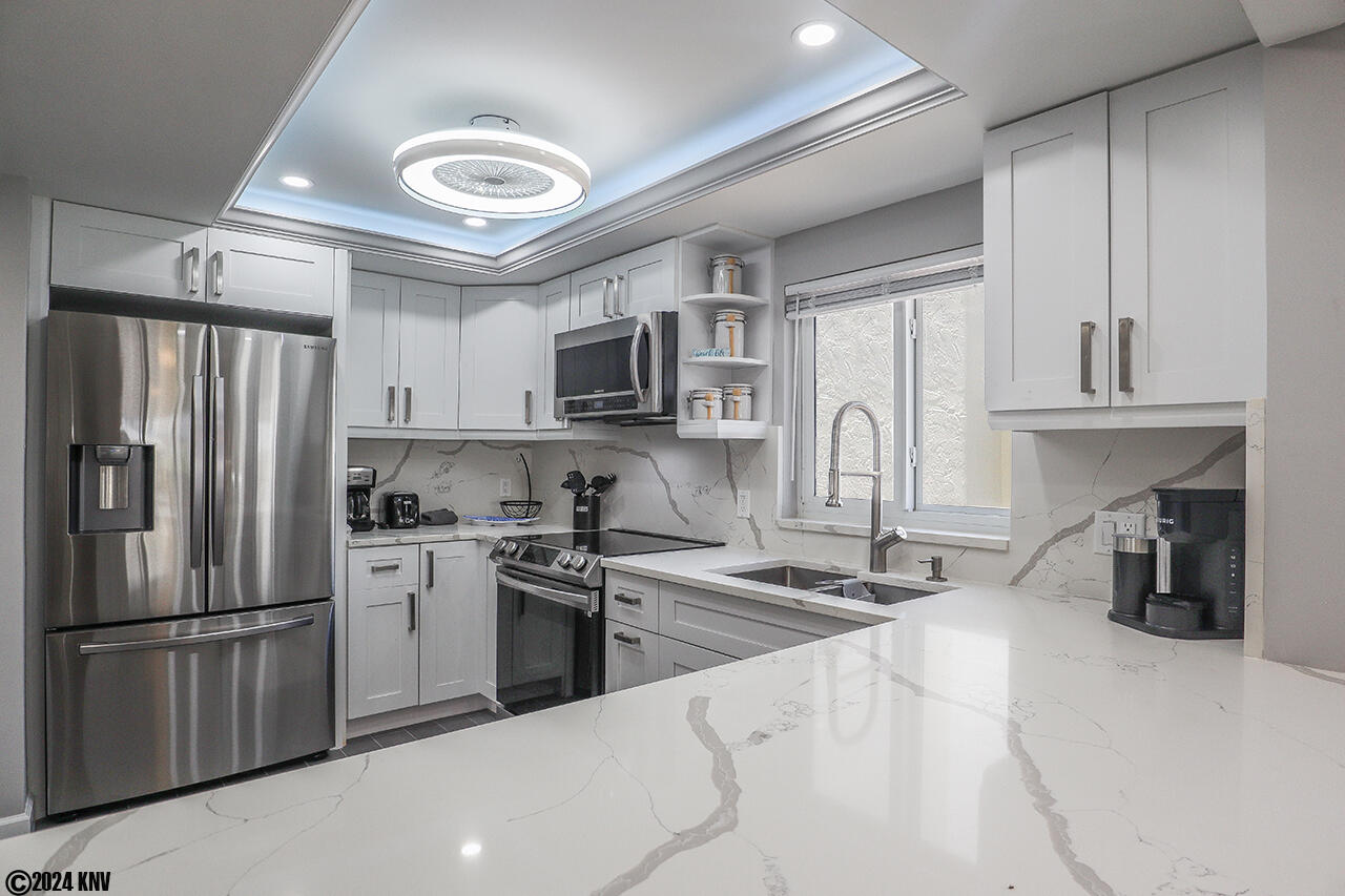Fully Equipped Kitchen features all new appliances, including that oh so important dishwasher