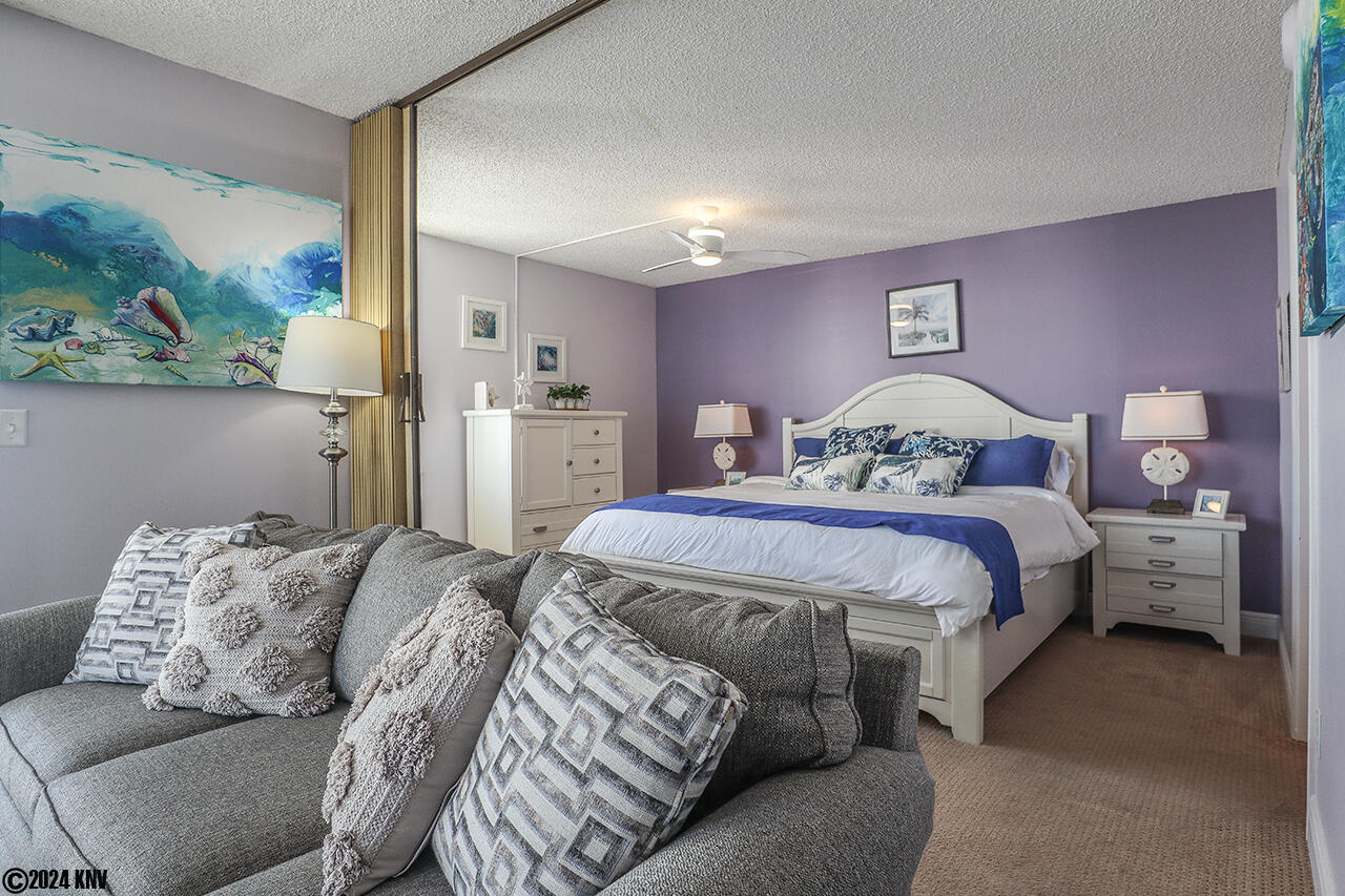 There is a folding divider for privacy in the Bedroom for two overnight guests on the sleeper sofa.
