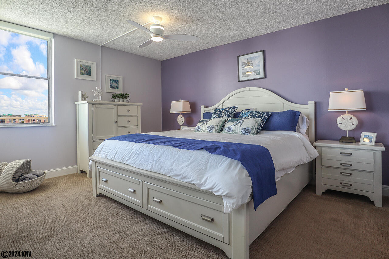 King Sized Bed dressed in fresh designer linens