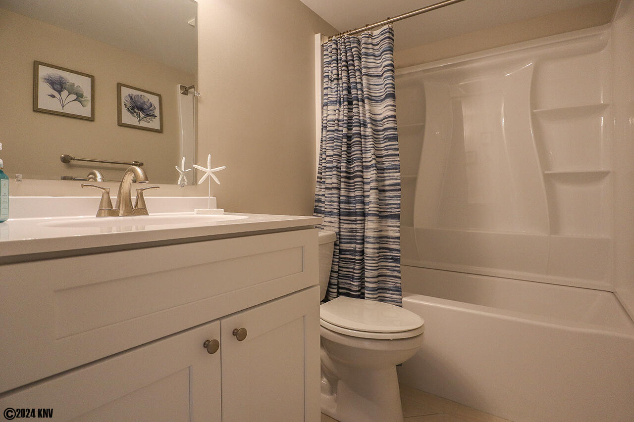 Tub/Shower Combo and new vanity in the Hallway Guest Bath
