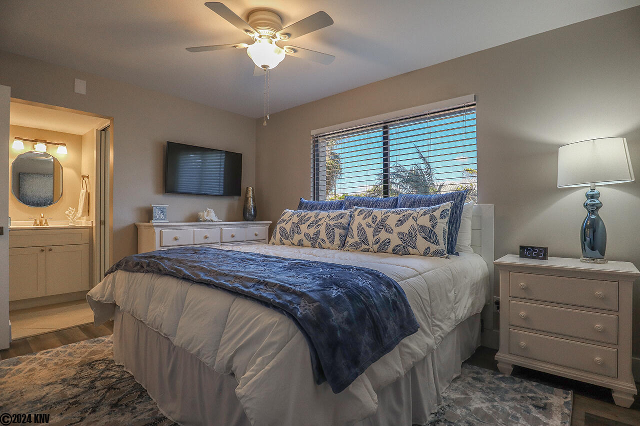 King Sized Bed welcomes you after a full day at the beach