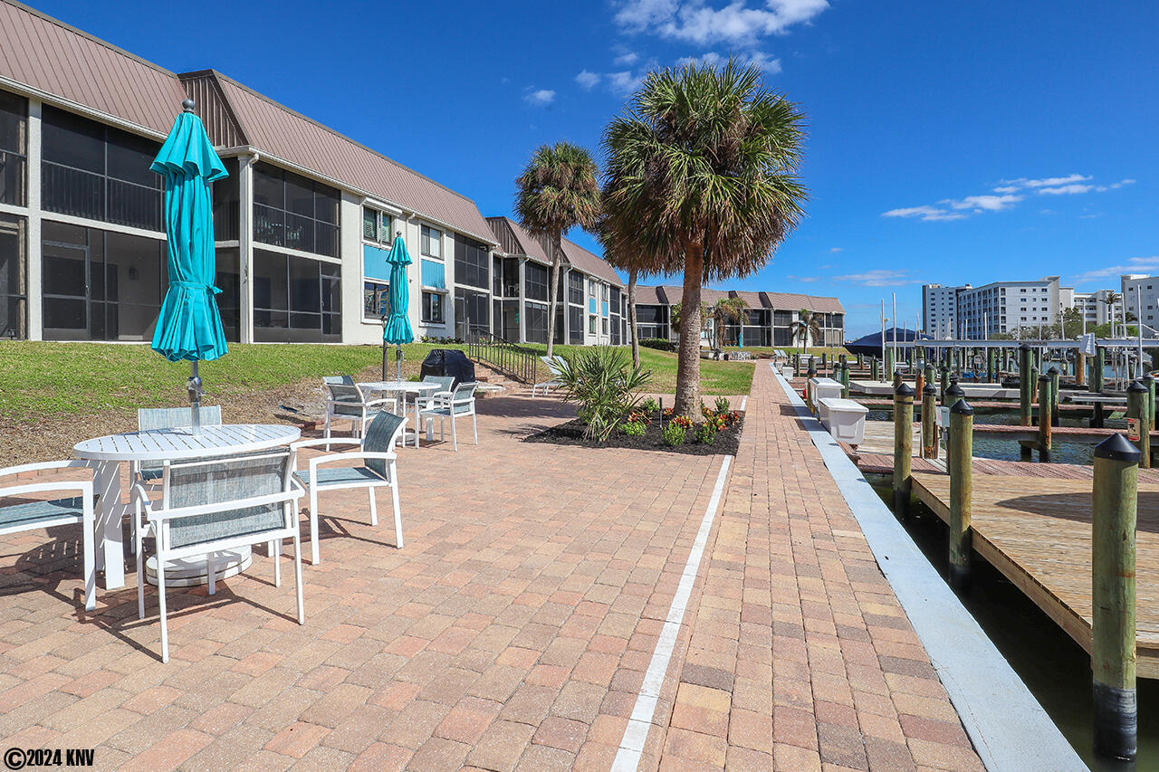 Lining the waterfront are boat docks. You can fish from your backyard!