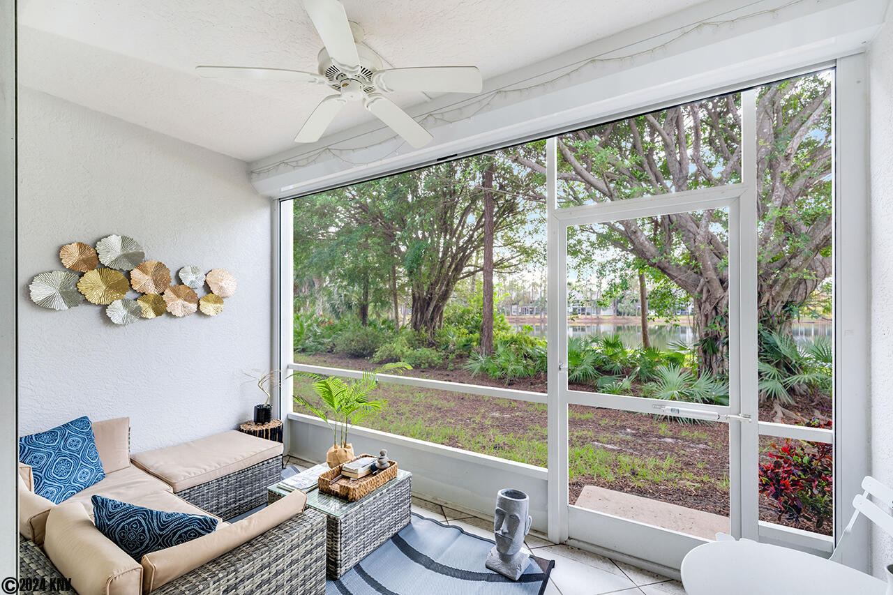 Tropical landscaping surround the Lake and offer a lovely setting for your Screened In Lanai