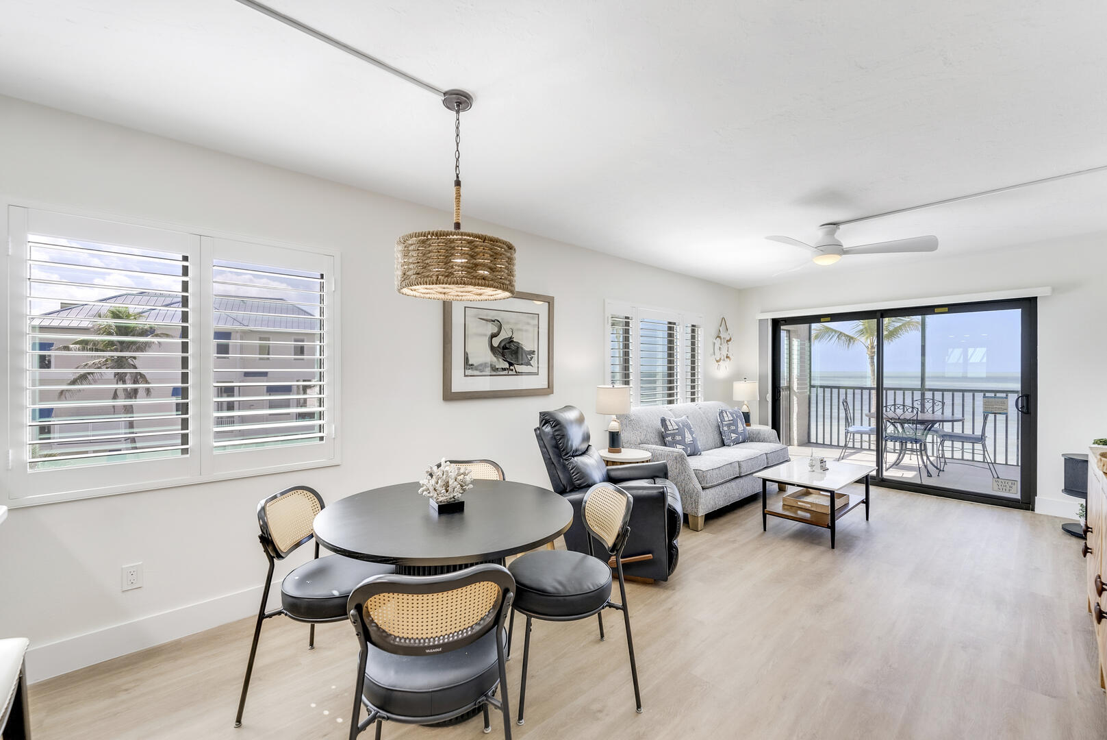 Air conditioned Living Space opens to the screened in lanai with a spectacular views