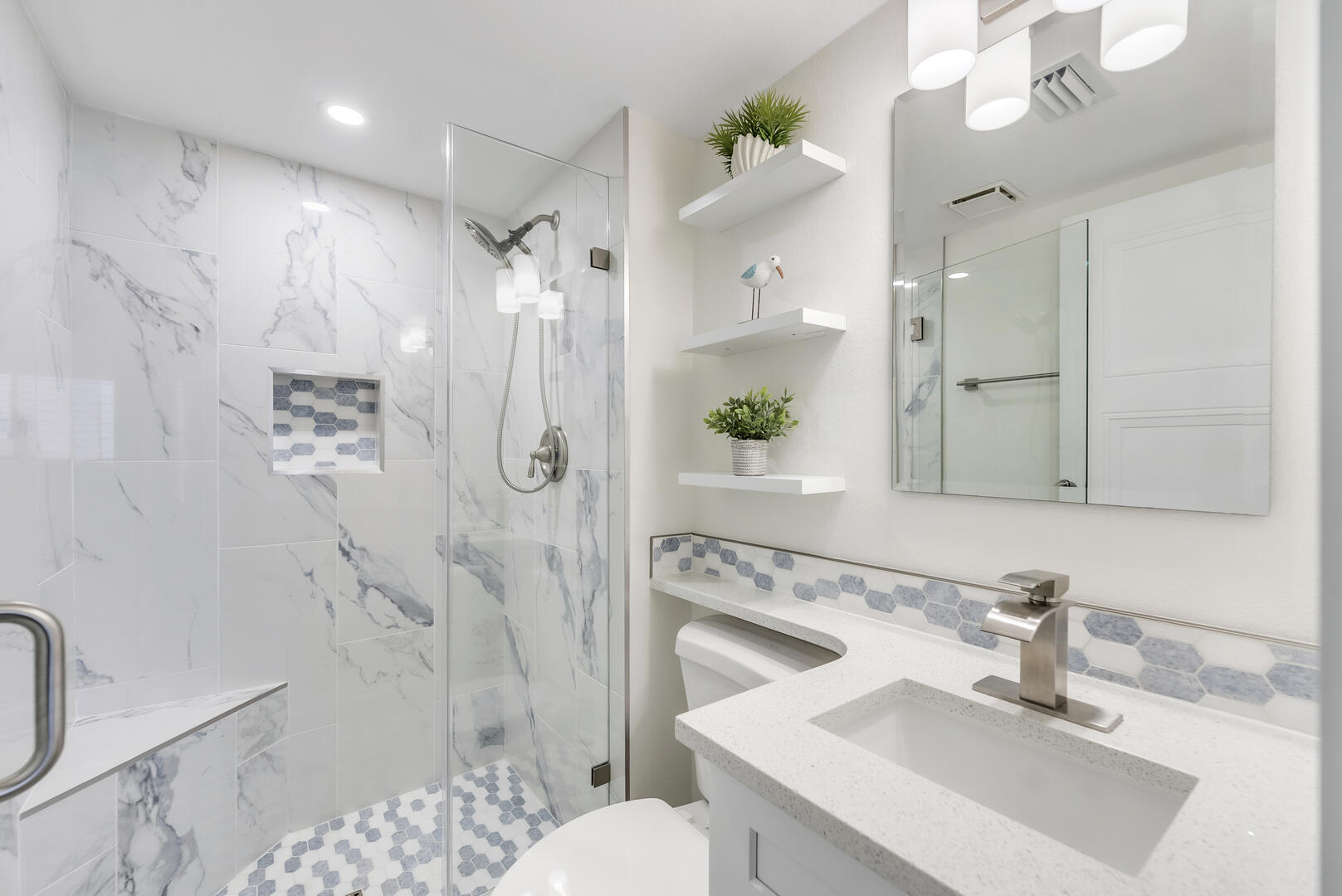 Master Bath has a Walk In Shower