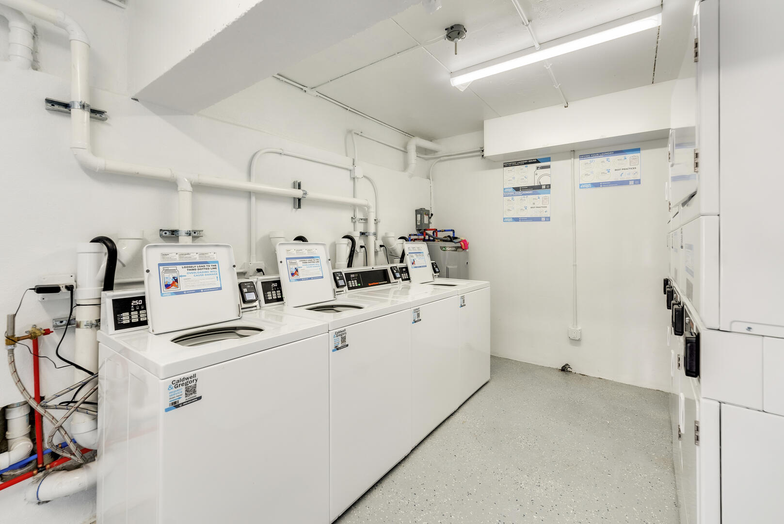 Seaside has on-site Laundry facilities