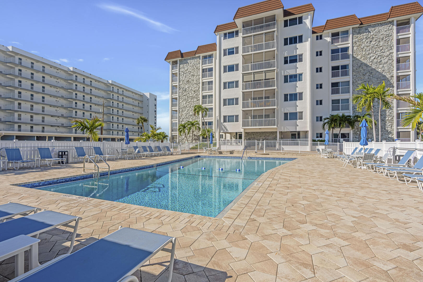 Sand Caper resort style pool on Fort Myers Beach