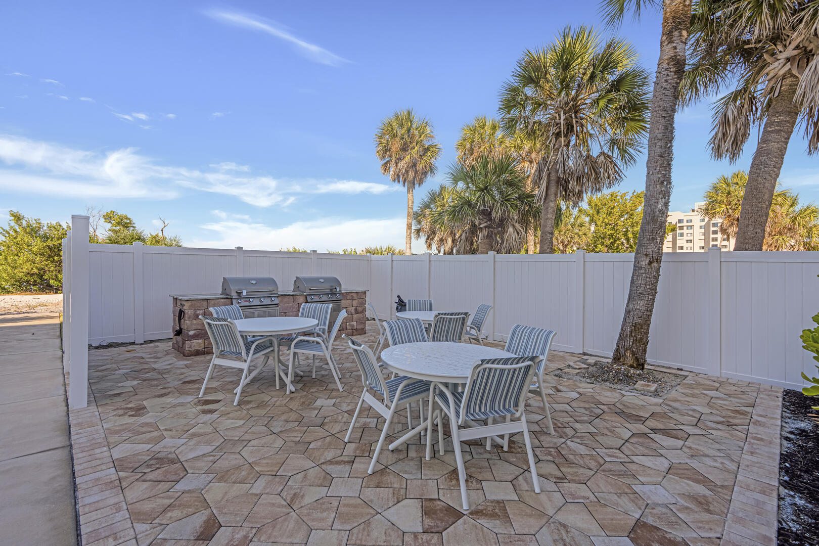 BBQ area at Sand Caper on Fort Myers Beach