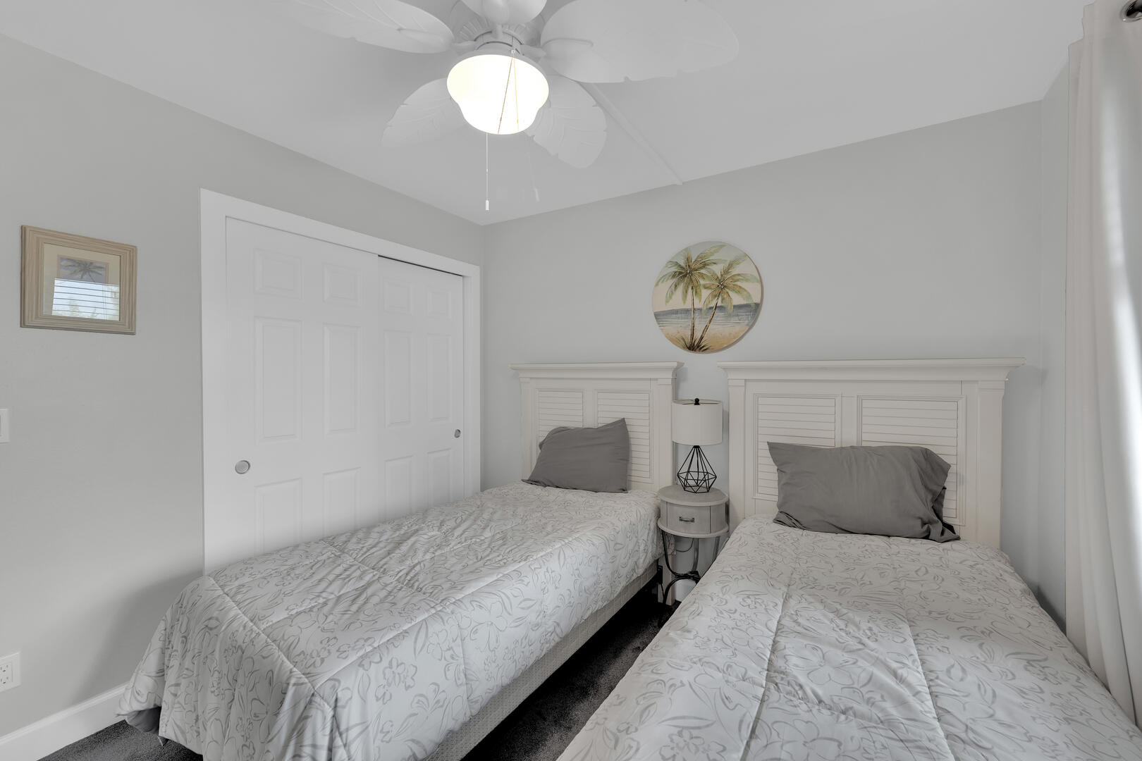 Twin beds in guest room