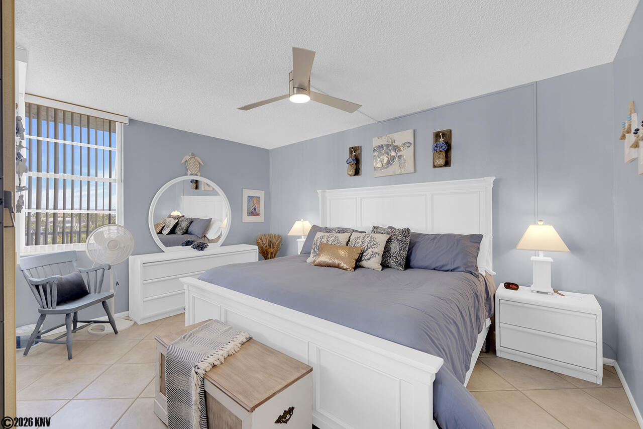 There's a King Sized Bed that welcomes you after a full day at the beach
