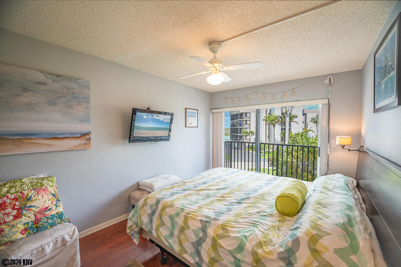 Bedroom has its own balcony