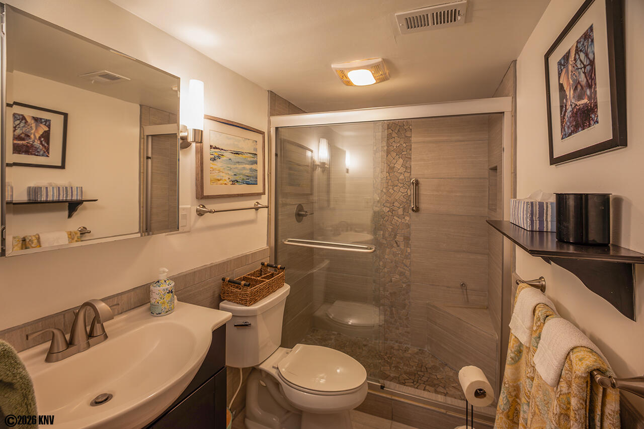 Full Bath has a Walk In Shower