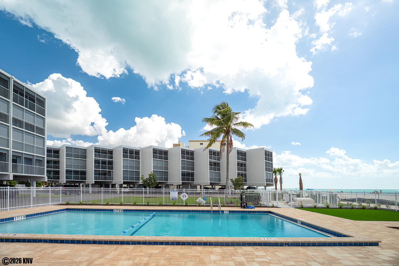 Dolphin Way Resort Pool sits beachside