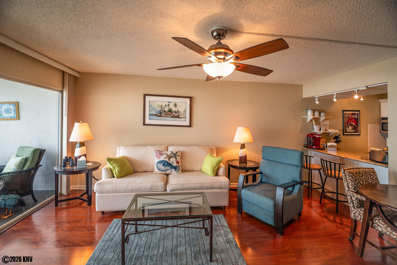 Air conditioned open floor space with comfortable furnishings