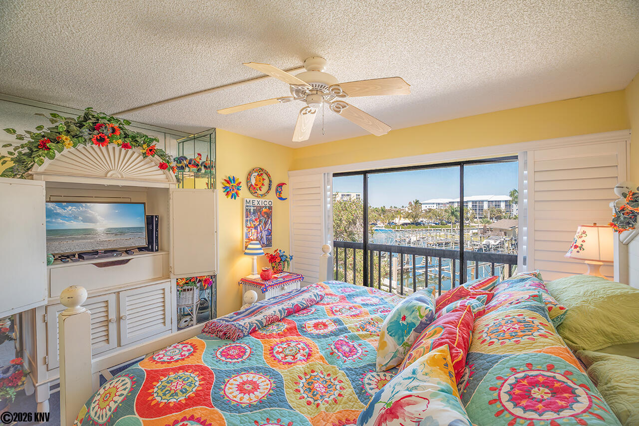 Master Bedroom En Suite has its own TV and lovely view of the water