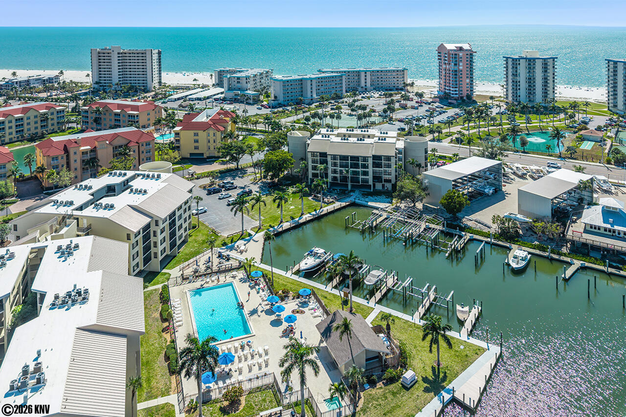 Santa Maria Harbour Resort Complex sits on canal waters right across the street from the Gulf