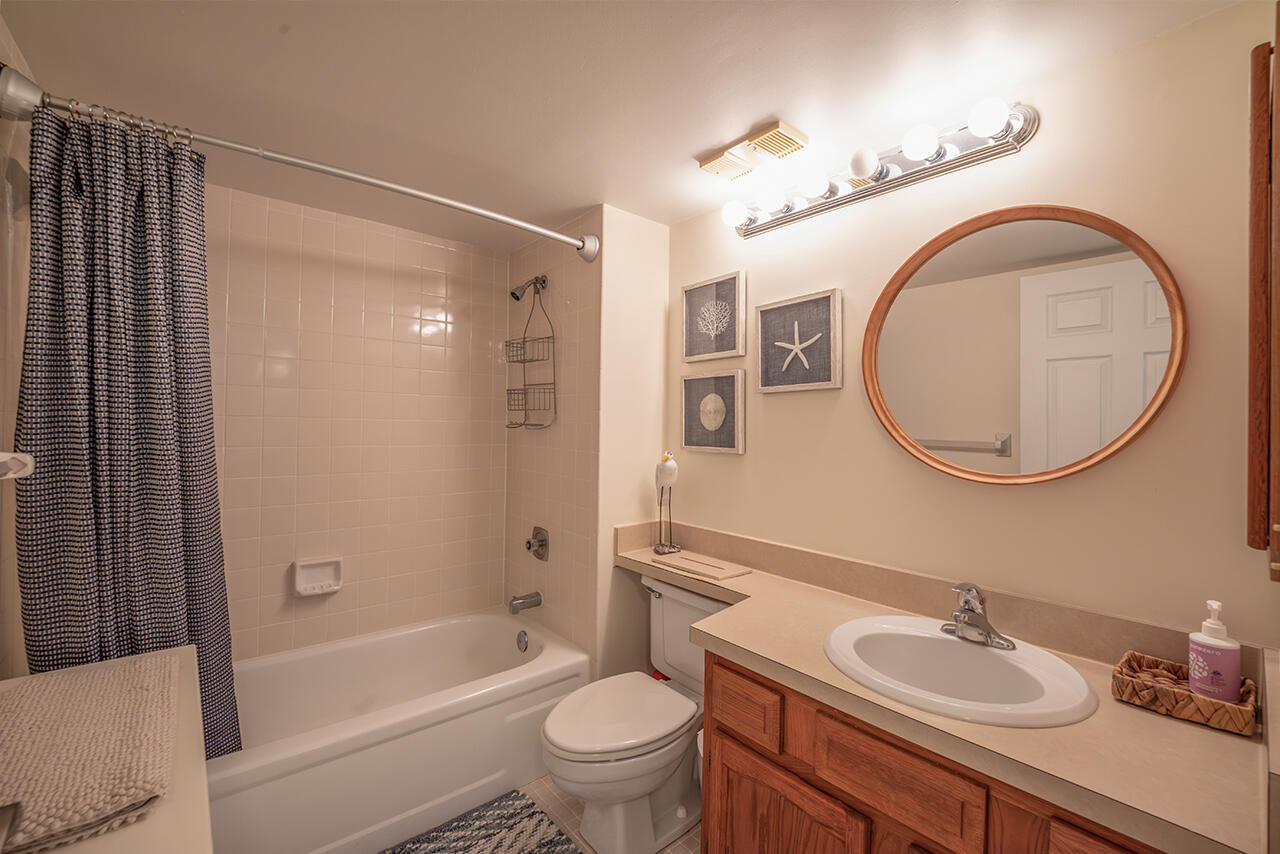 Guest Bath has a tub/shower combo