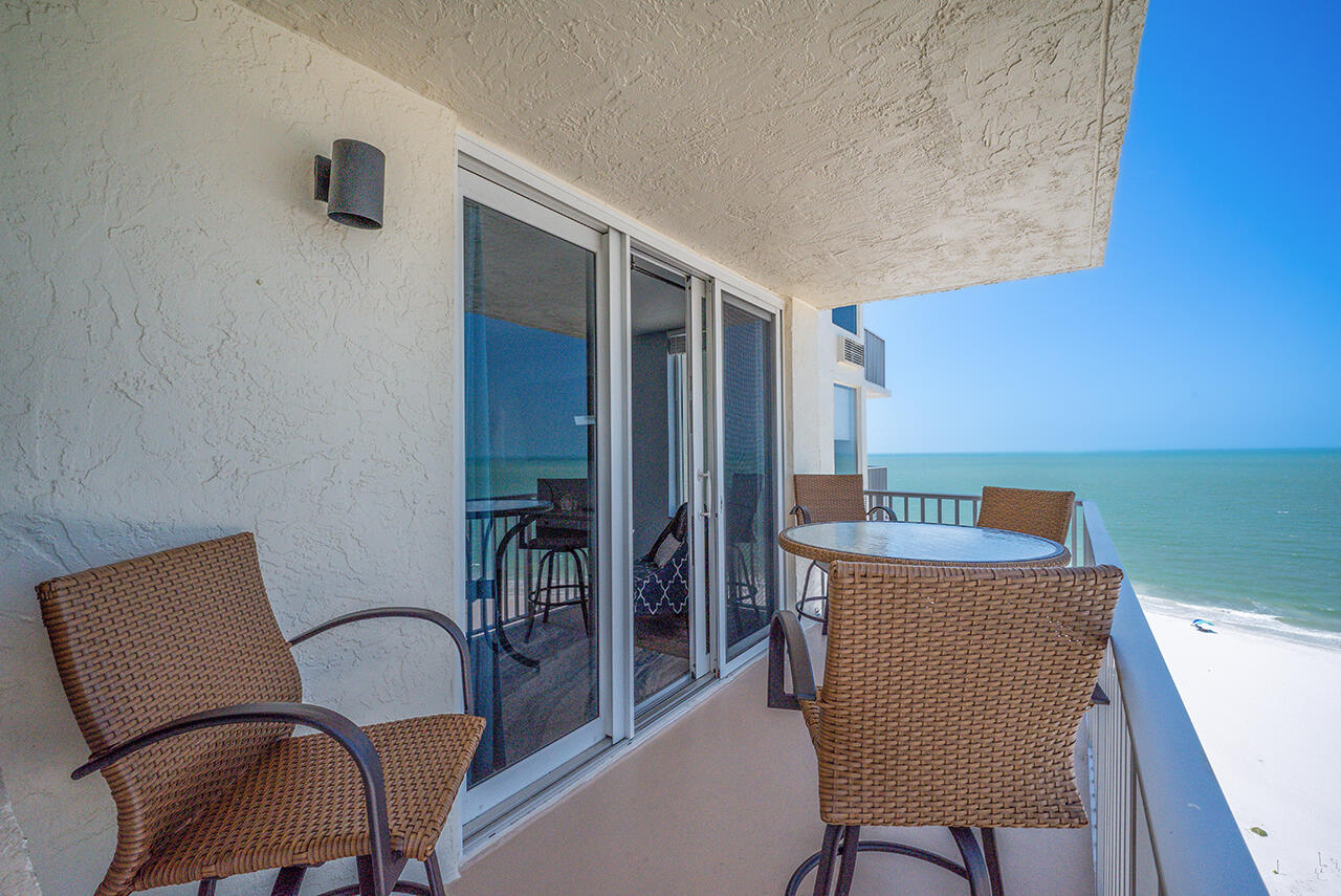 11th Floor Balcony offers a sweeping view of the island, the Bay and a view of the Gulf