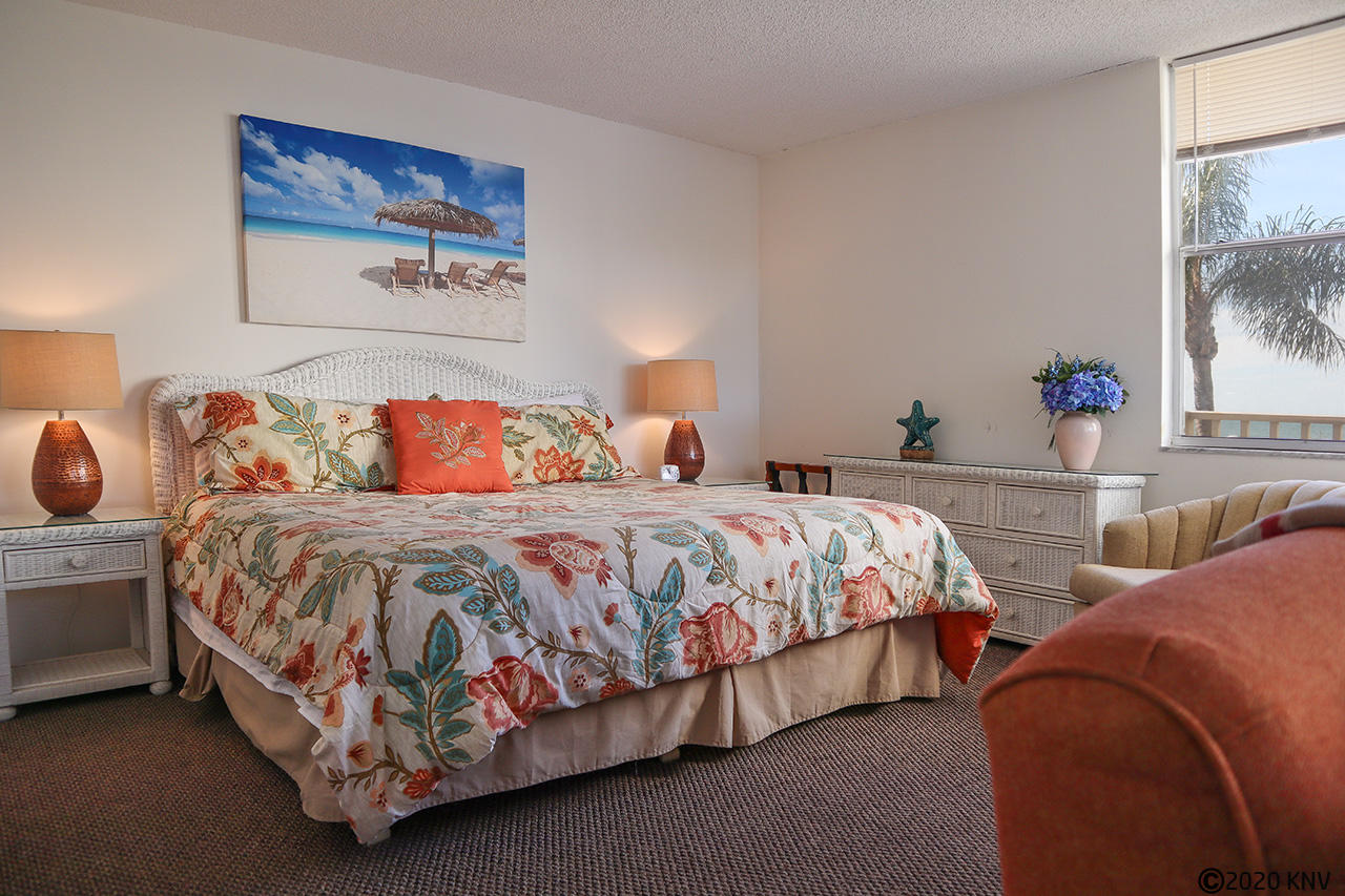 Bedroom has a King Sized Bed