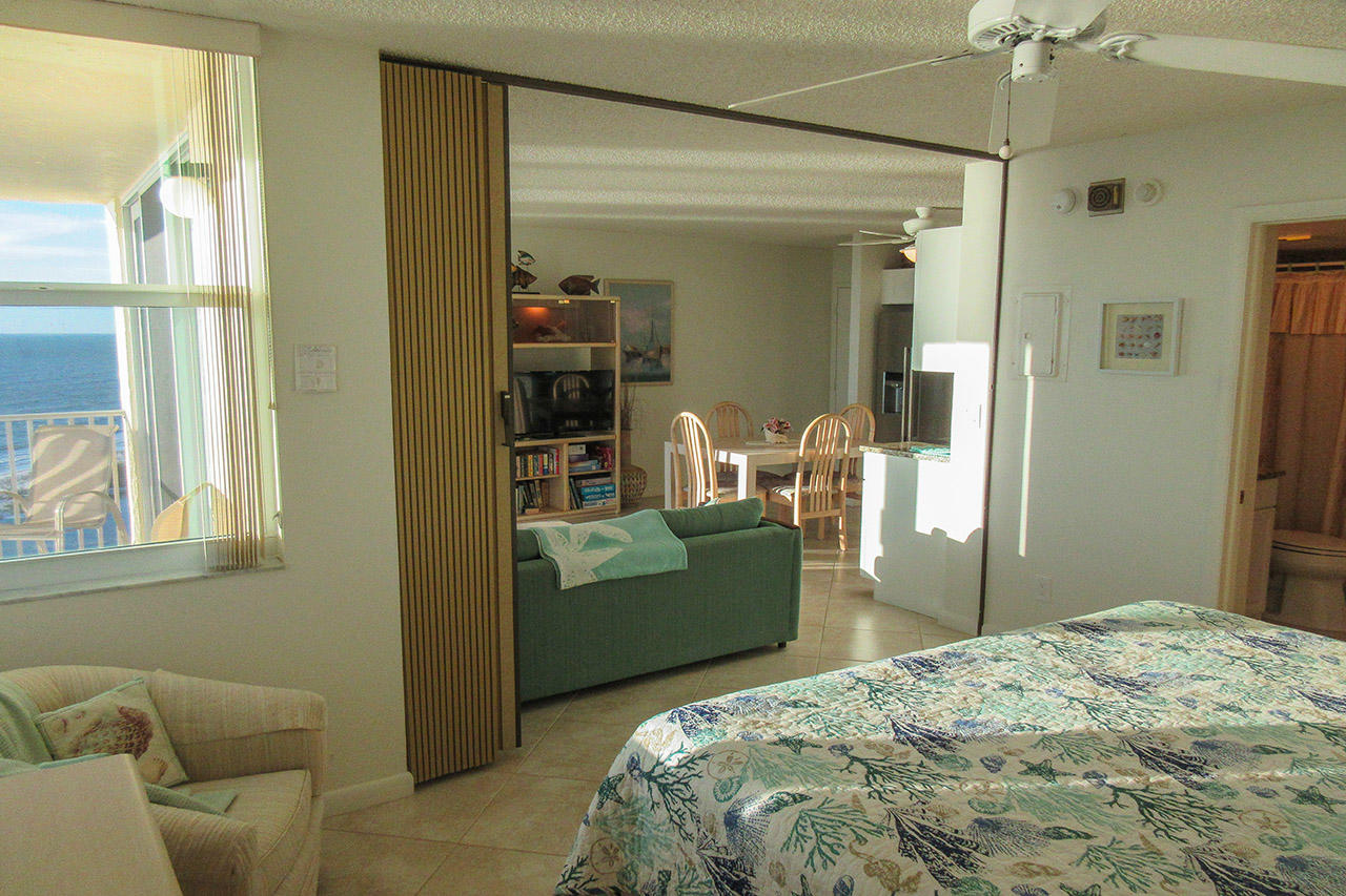 Light and Airy Condo with room divider