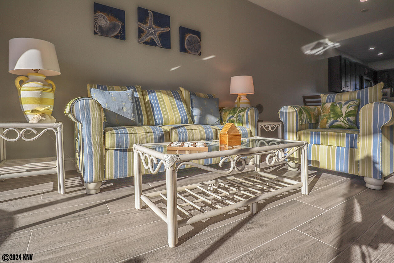Living Room has been newly decorated with Florida flair