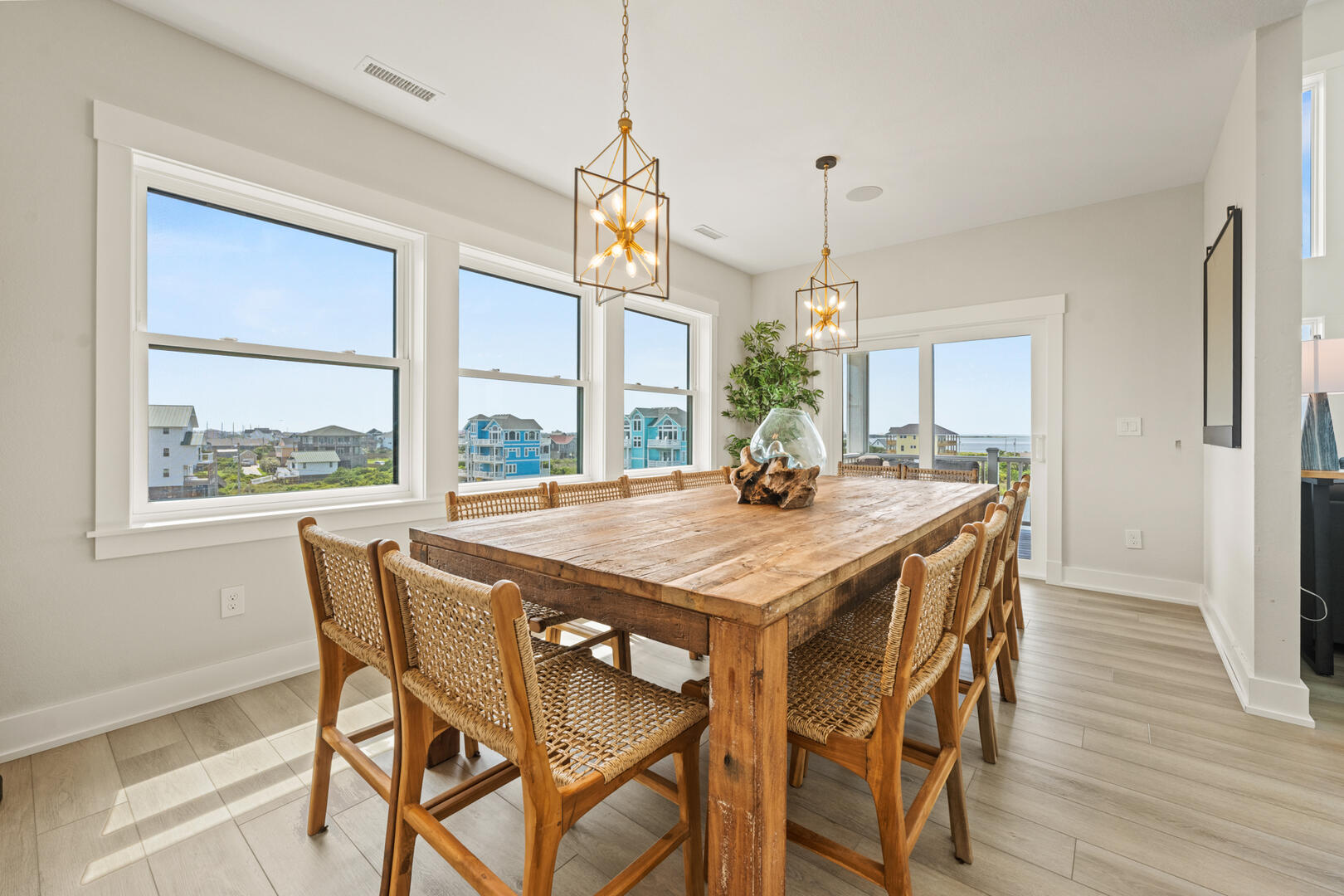 Dining Room with Balcony and Sound Views on the Fourth Level