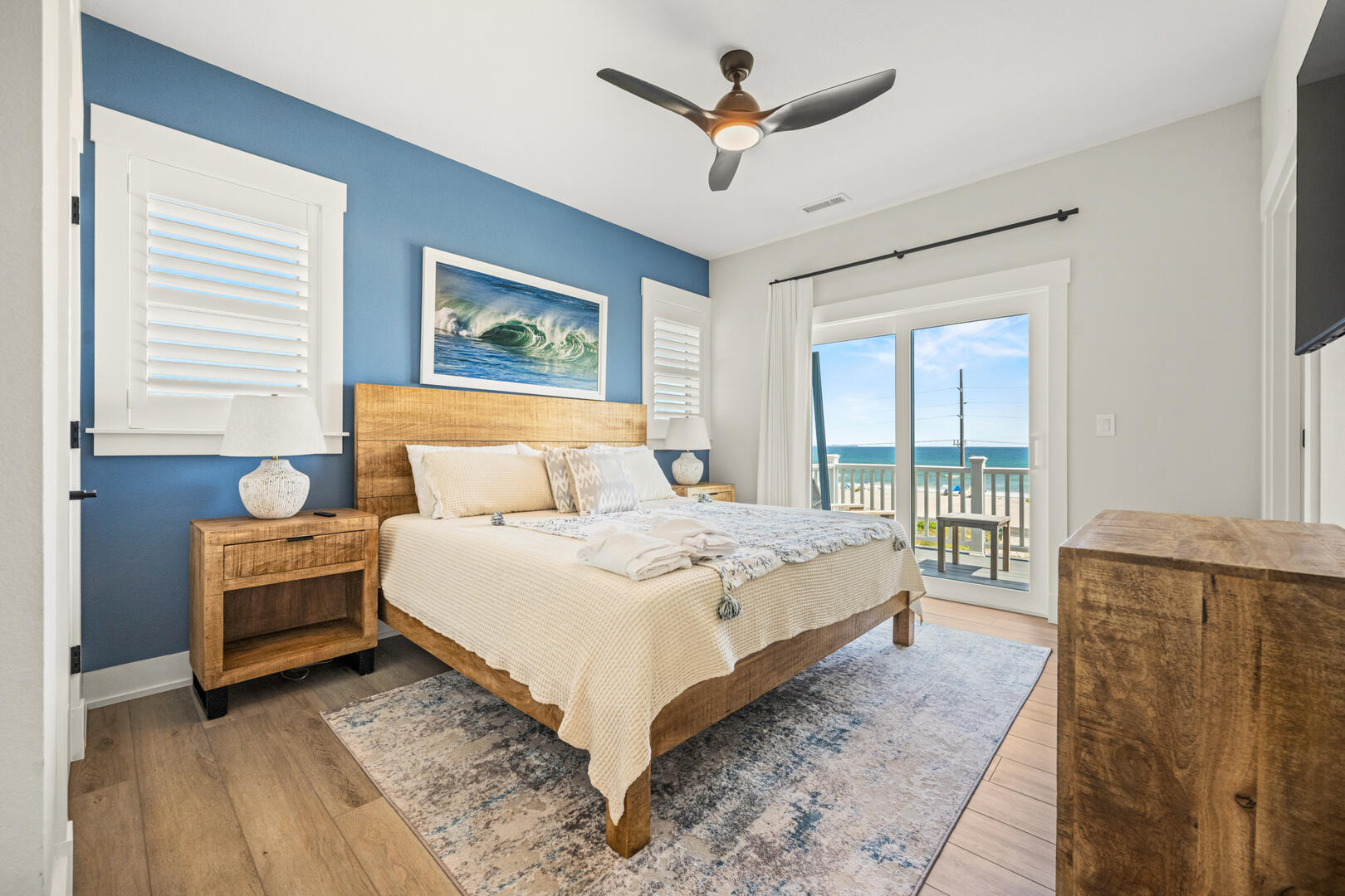 King En Suite with Private Balcony and Ocean Views on Fourth Level