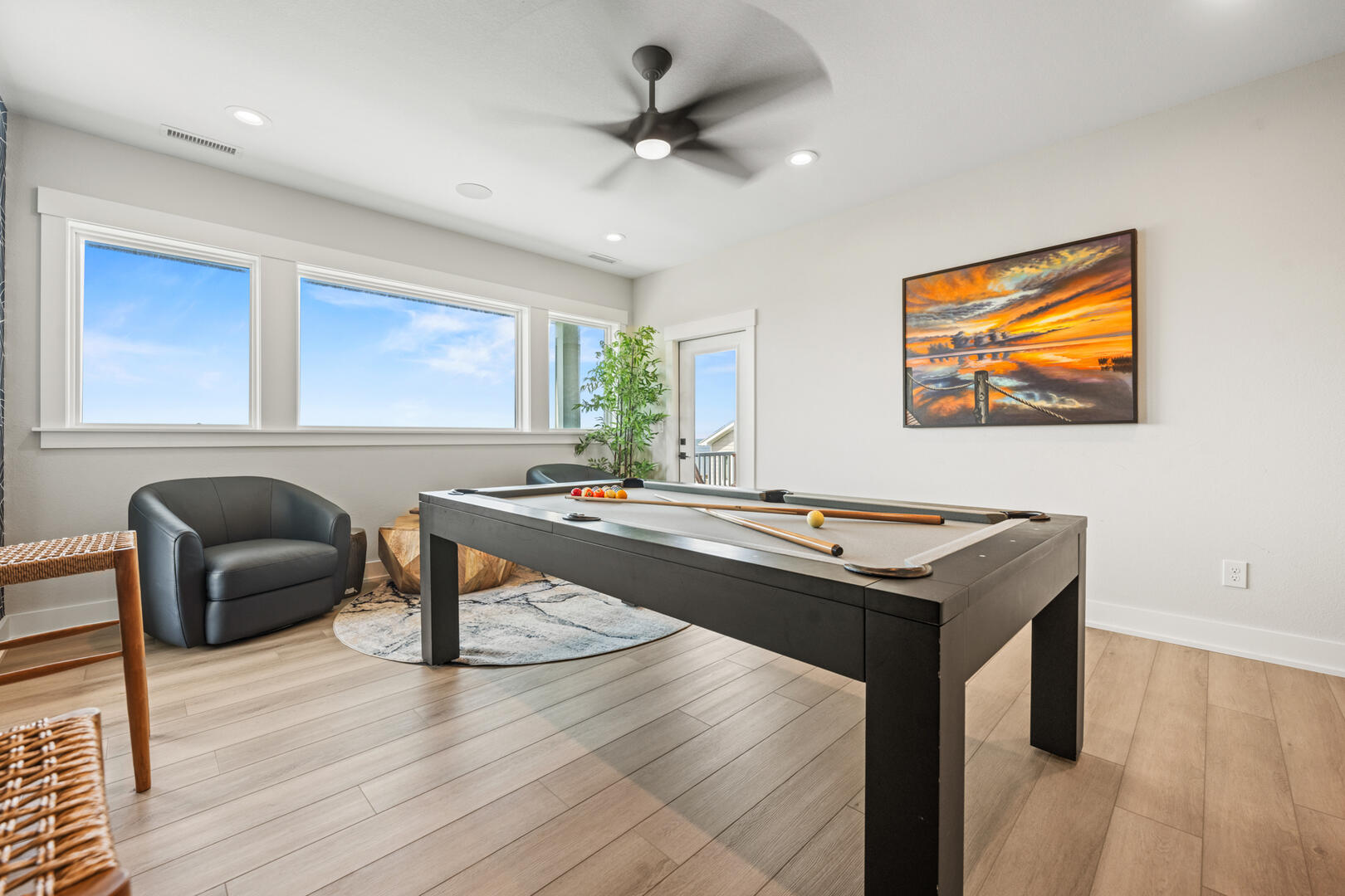 Ocean Lounge with Pool Table with Sound Views on Third Level