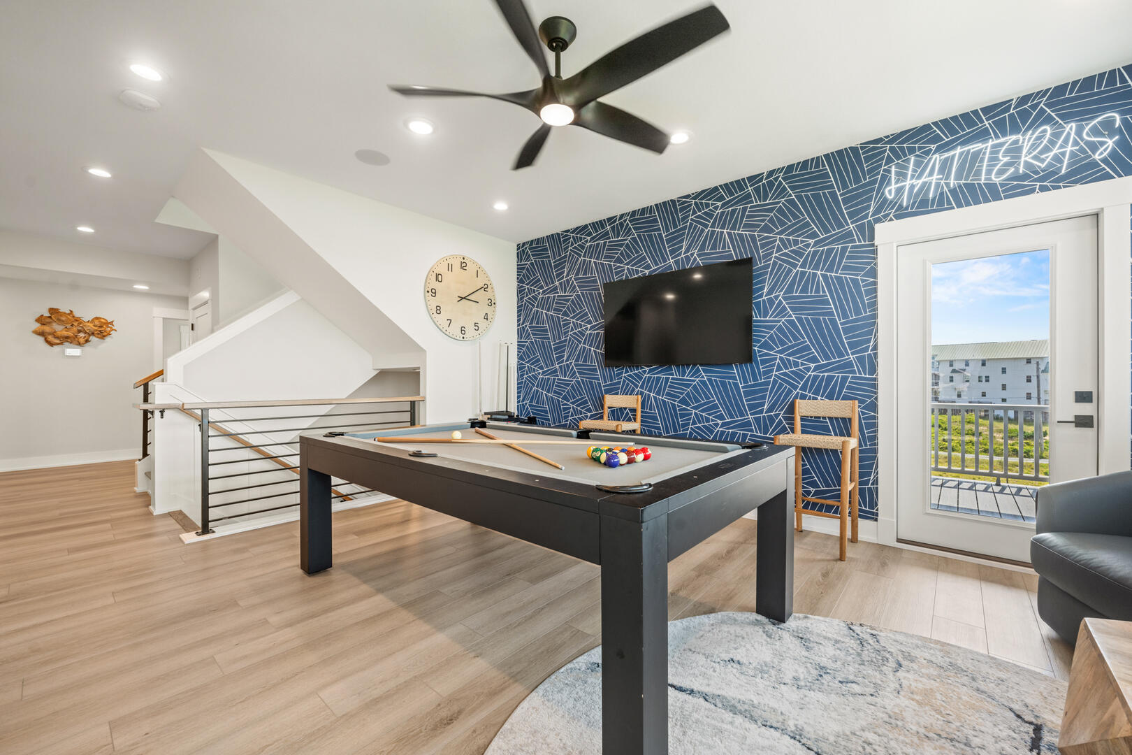 Ocean Lounge with Pool Table with Sound Views on Third Level