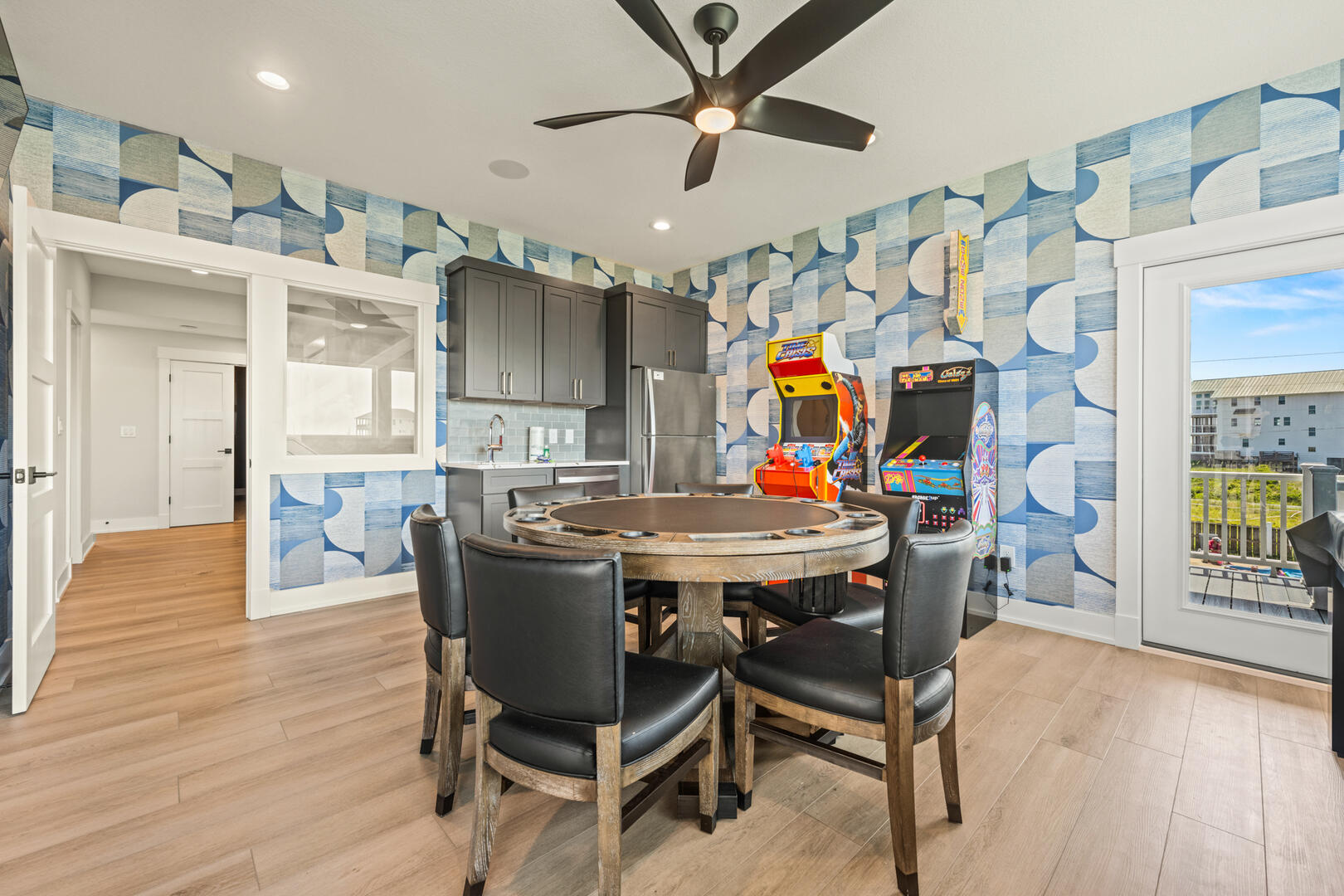 Recreation Room with Balcony Access and Sound Views on Second Level