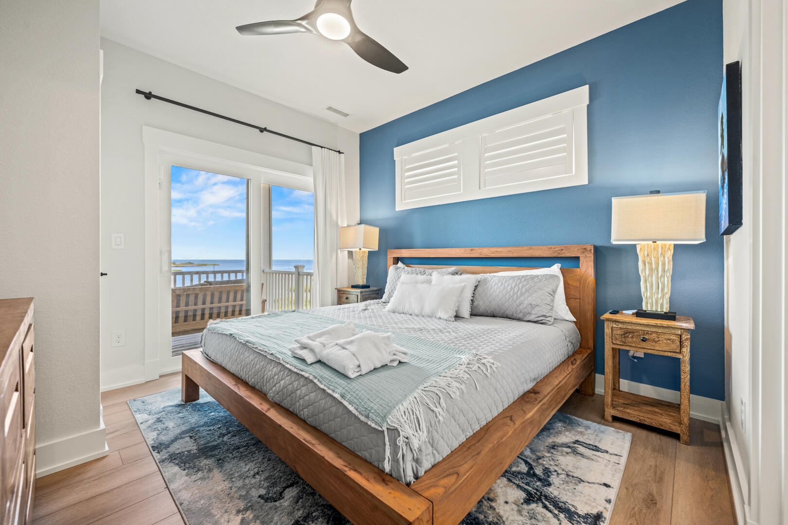 King En Suite with Balcony Access and Sound Views on Second Level