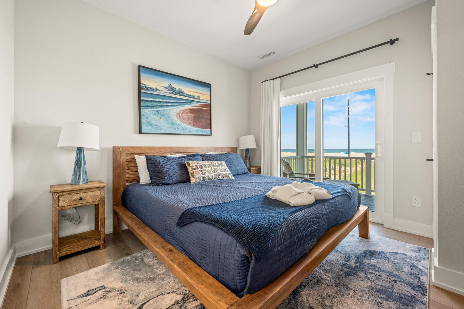 King En Suite with Private Balcony and Ocean Views on Second Level.