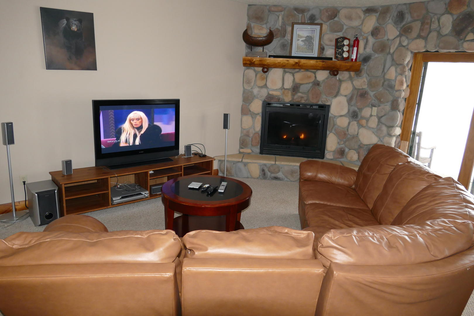 Basement rec room TV area