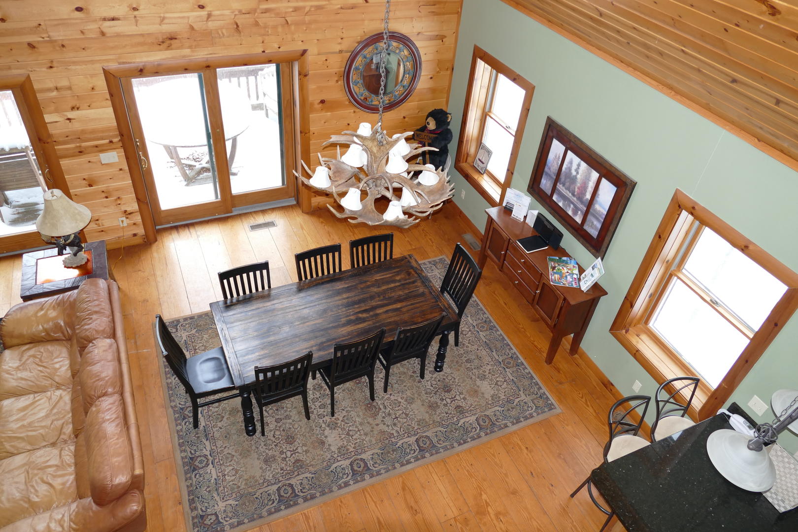 View of Dining Area from loft