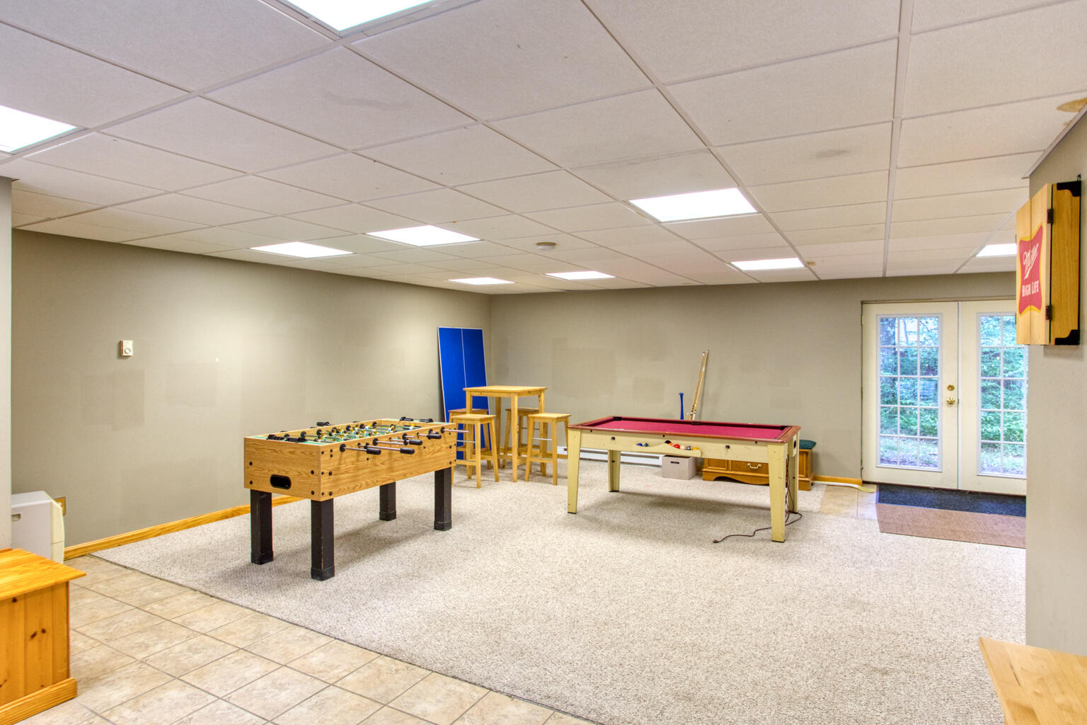 Rec Room lower level-game tables