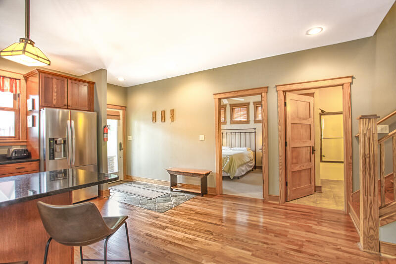 Kitchen island with stools