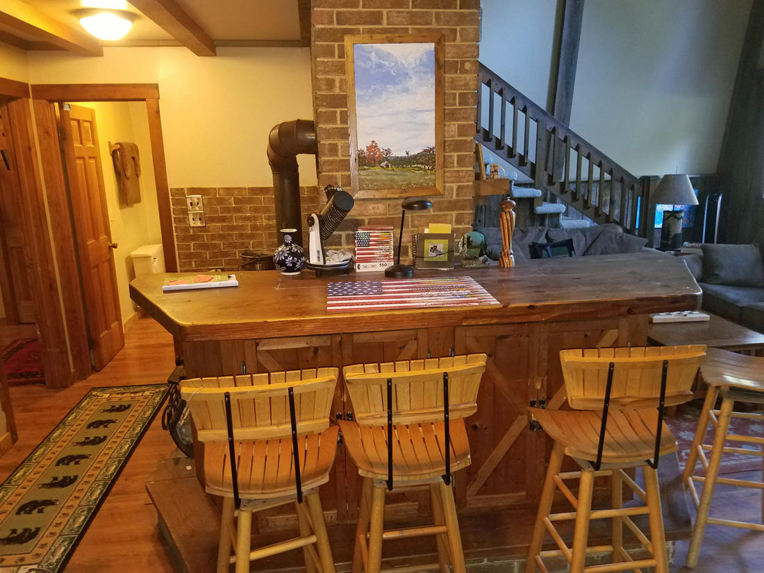 Dry Bar with Stools