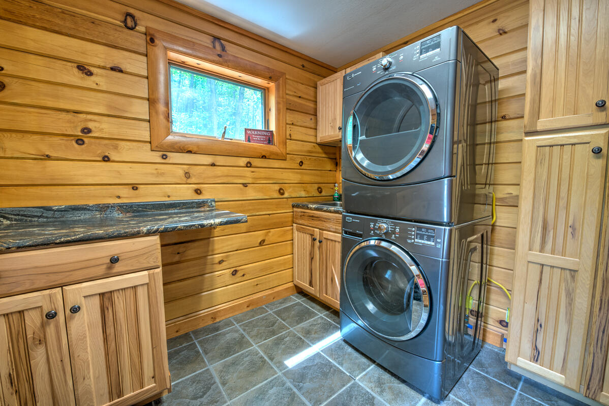 Laundry and foyer.