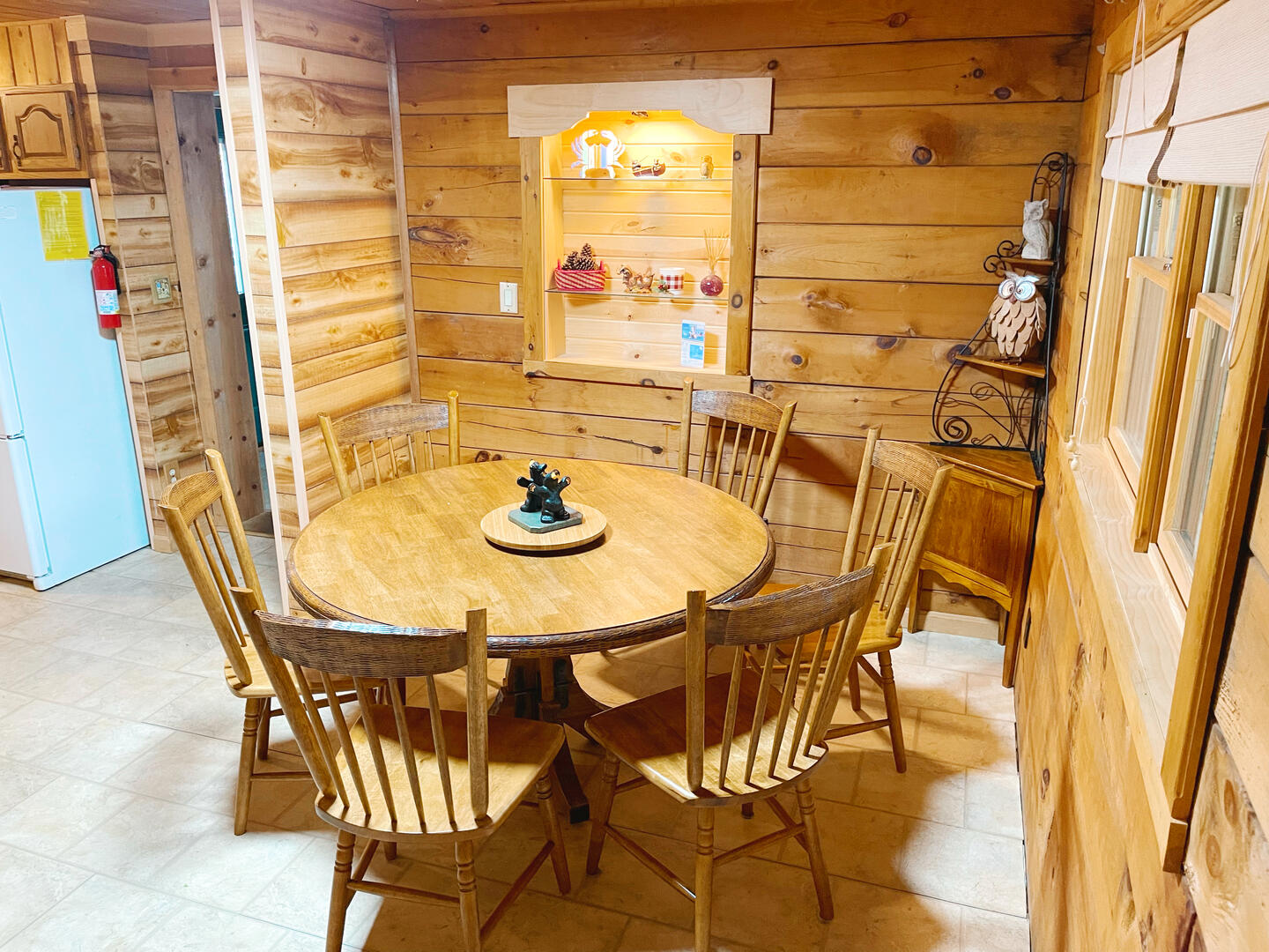 dining table towards kitchen