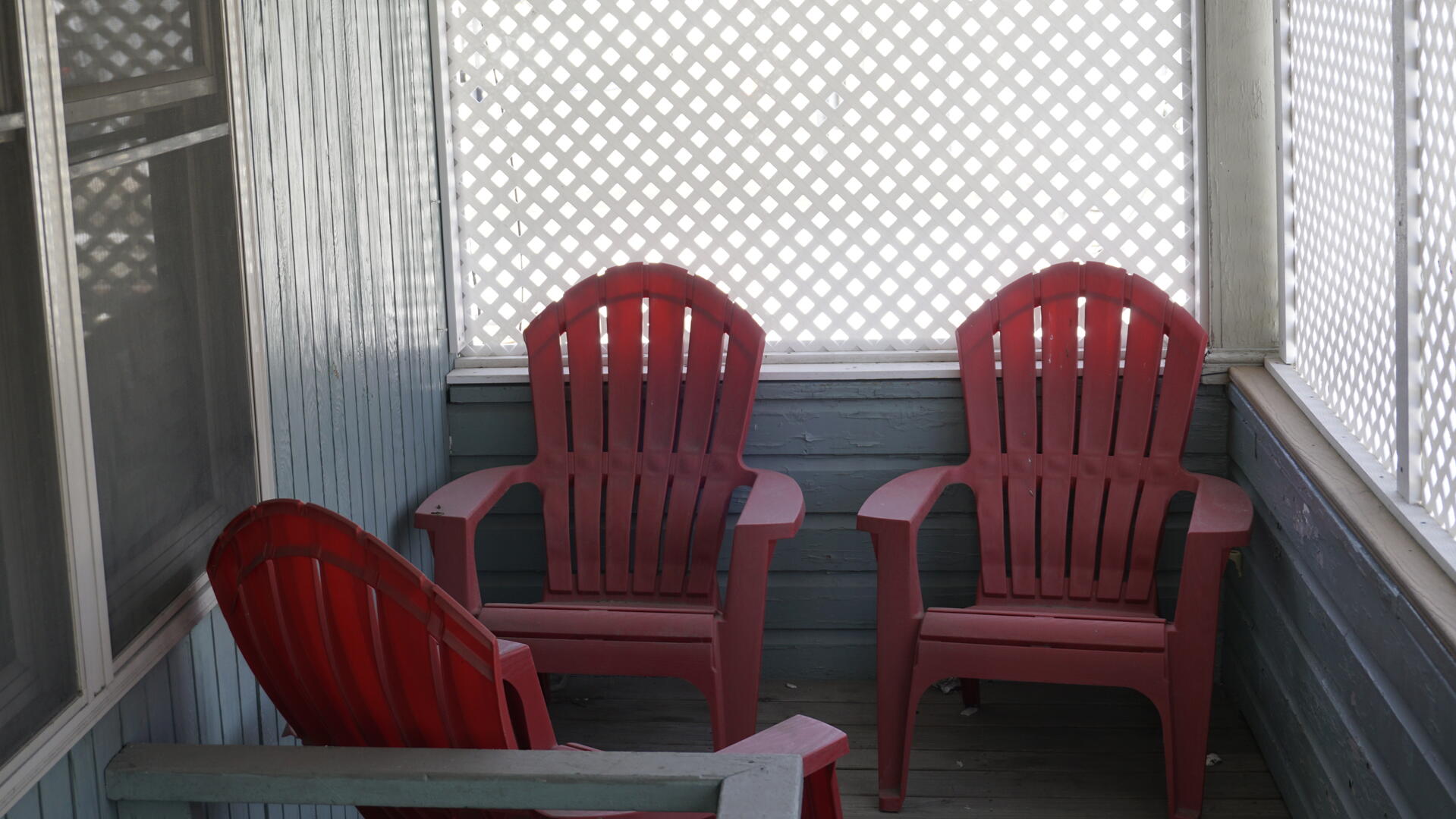 Sitting area. private front porch