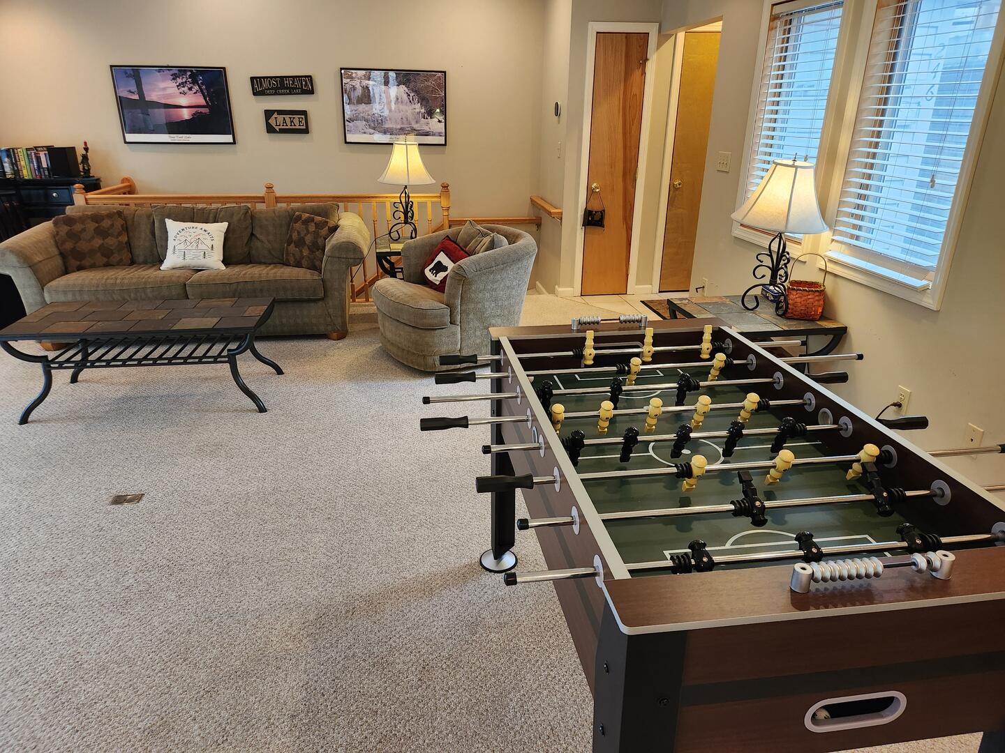 foosball for those rain-out days