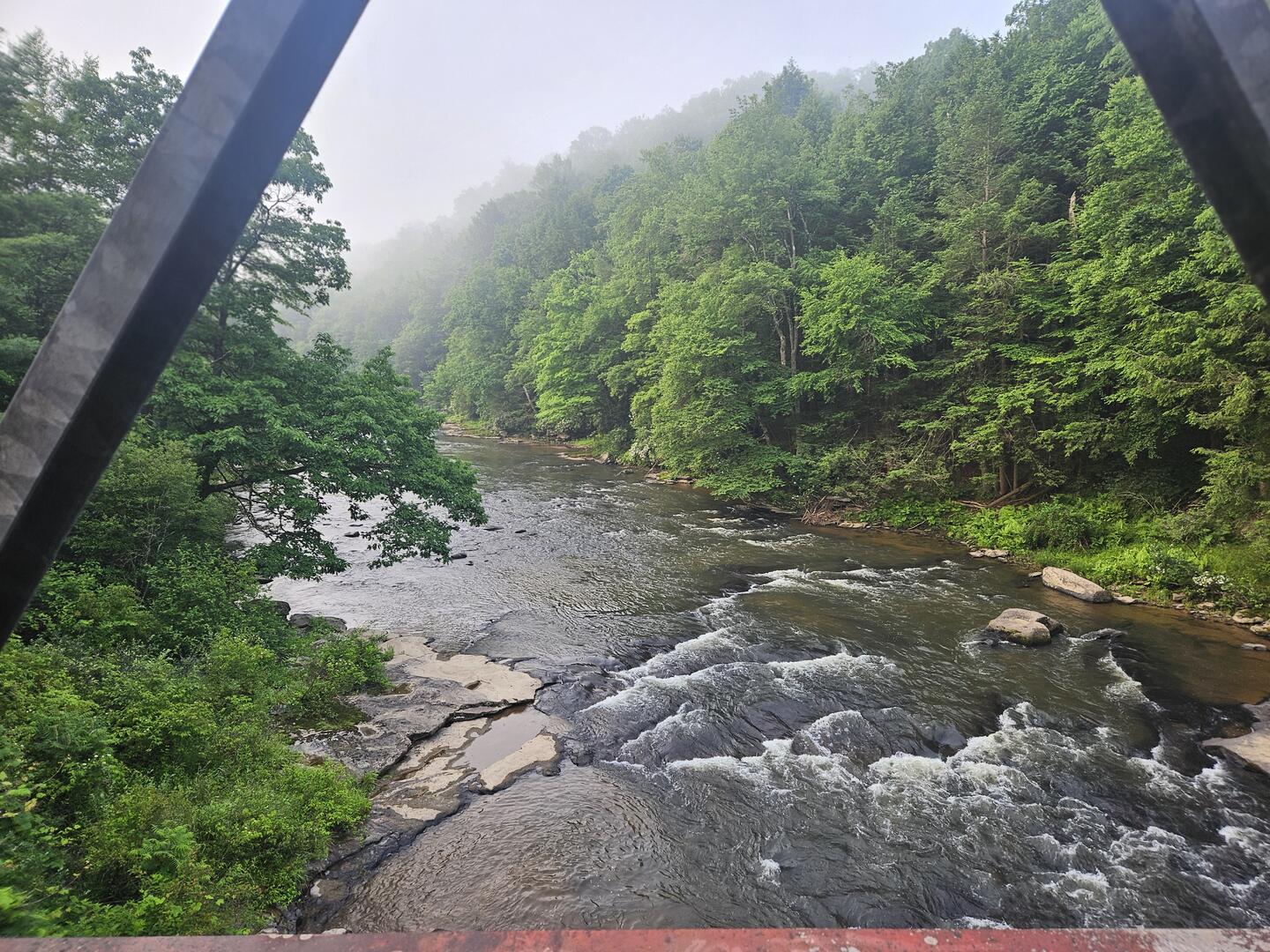 Yough River is walking distance