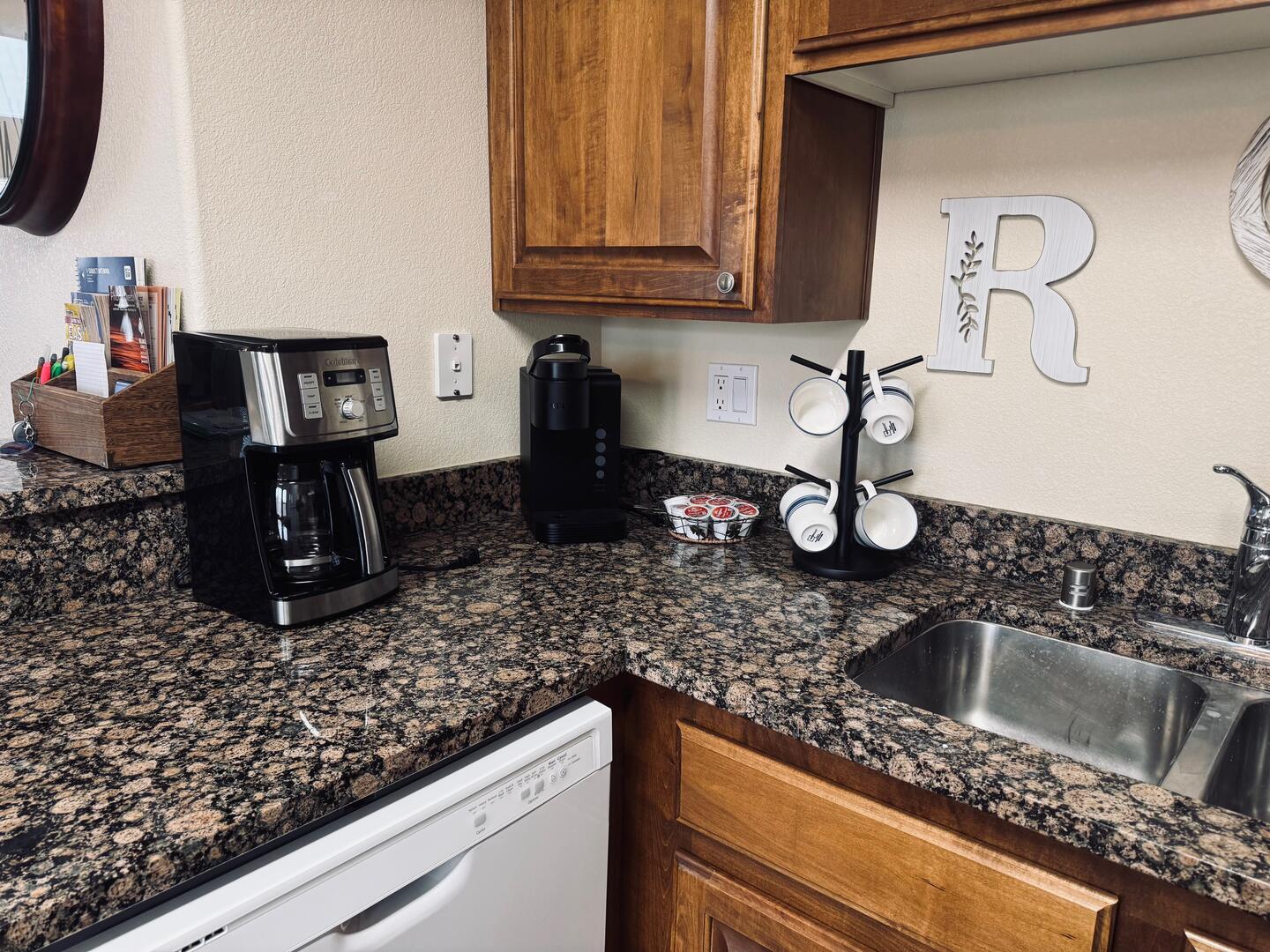 Kitchen w/ Coffee Makers