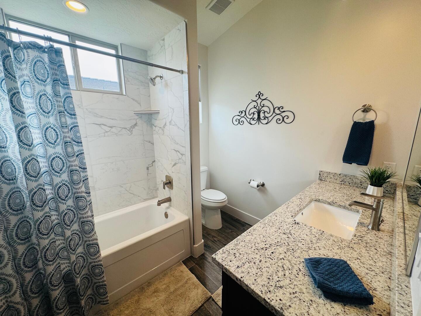 Shared Bathroom in hallway