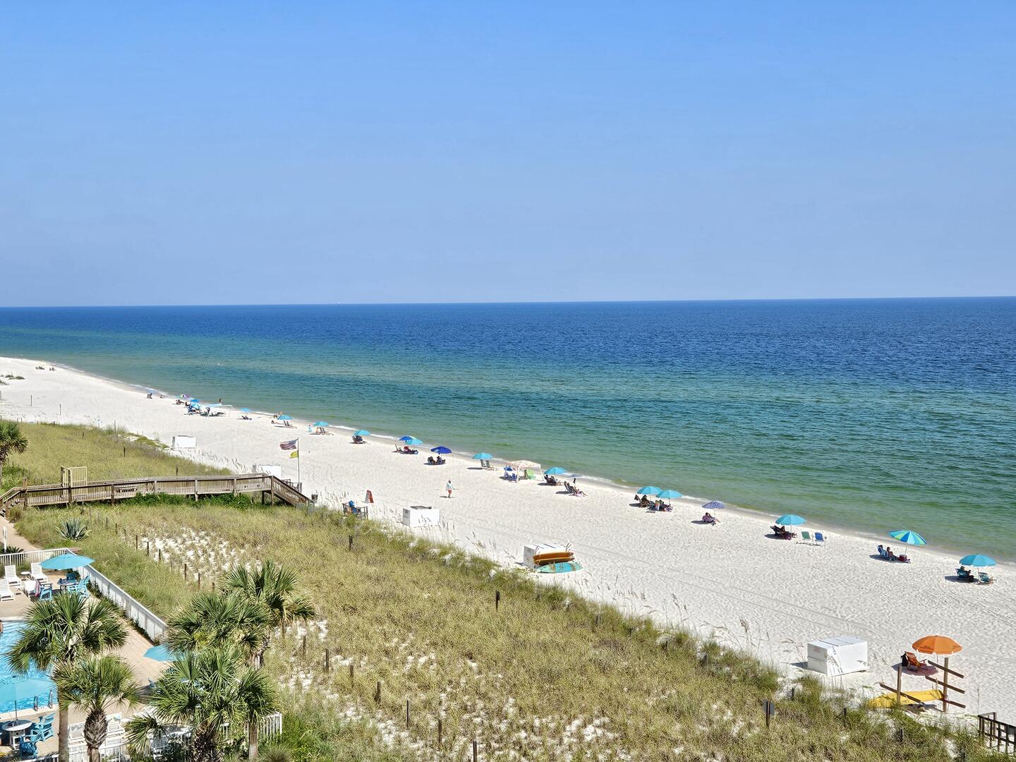 Gulf Front View of Private Beach