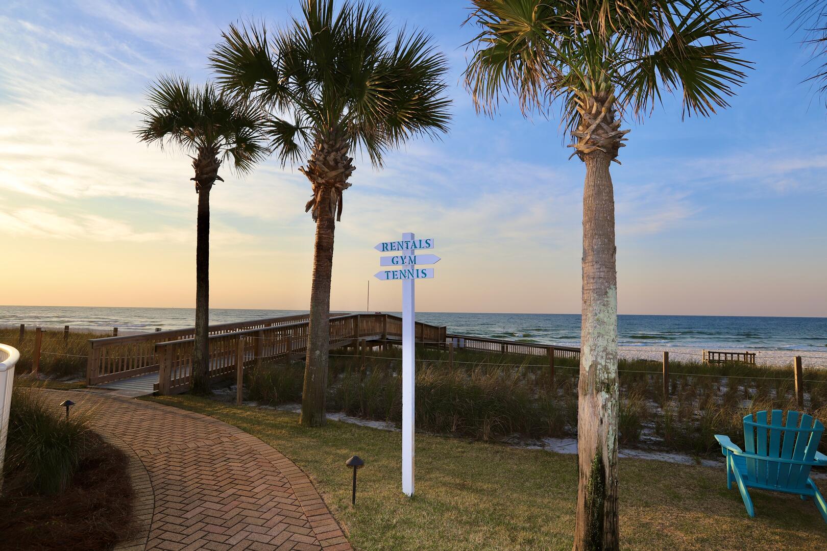 South Side of Property/Tower 2/3 Beach Cross-over
