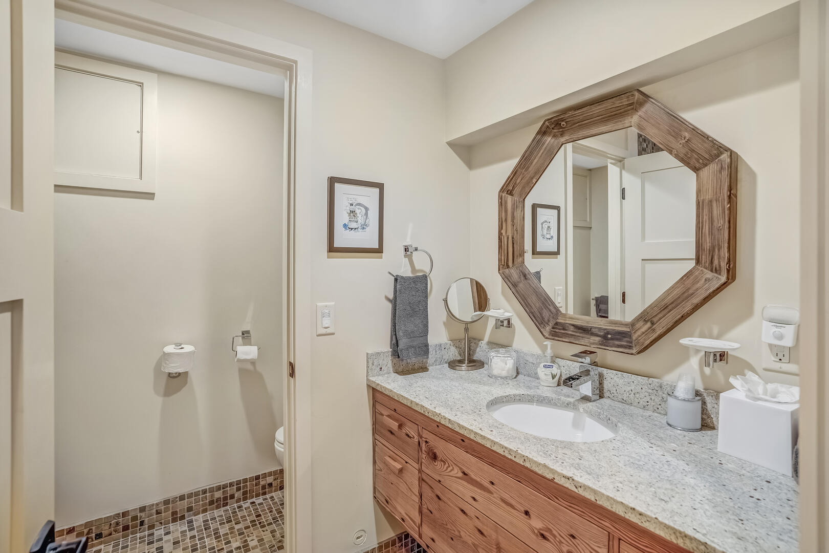 Hall Bath with Shower Stall, Lower Level