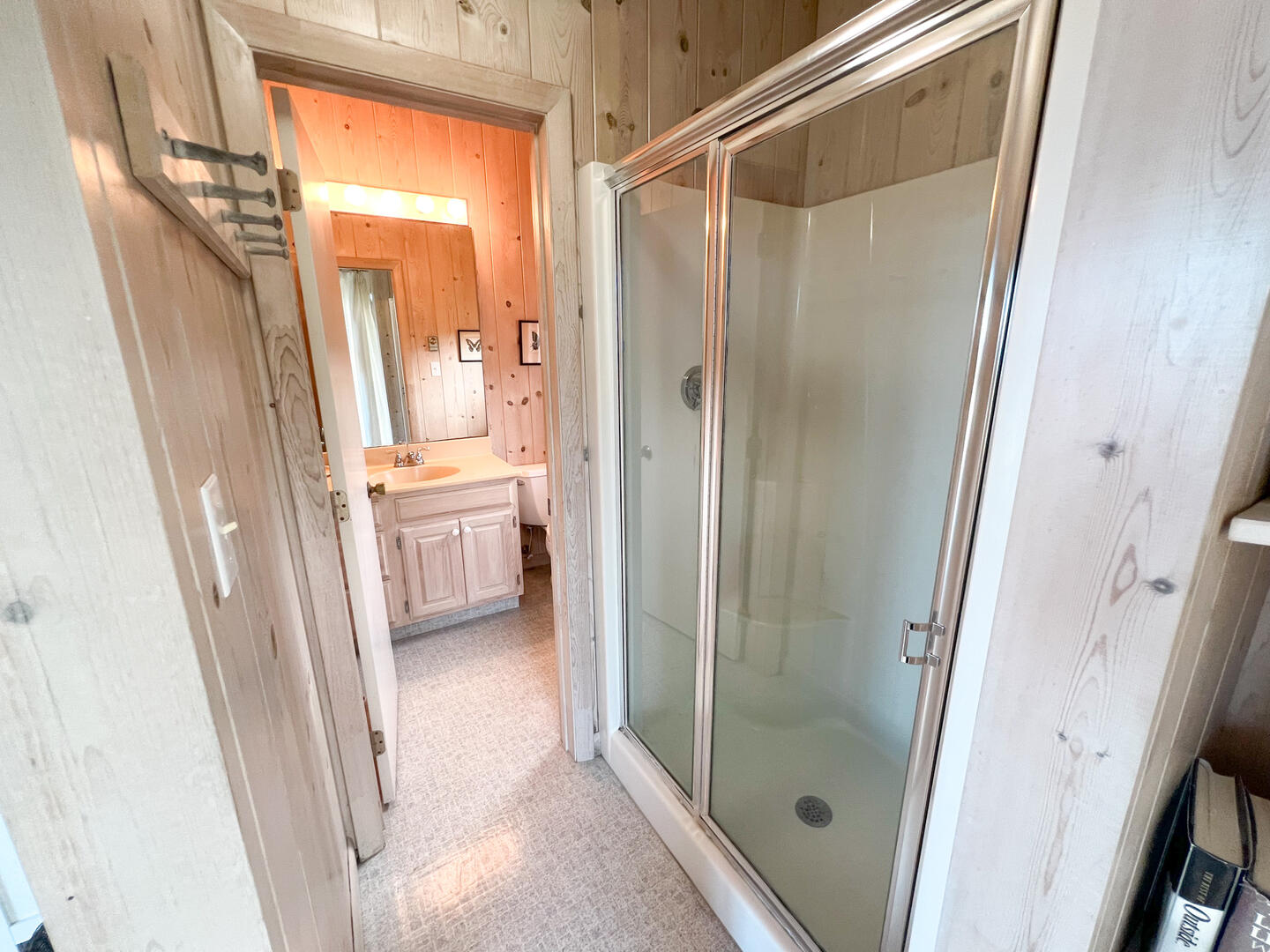 BR1 King En Suite with a Shower Stall, Main Level